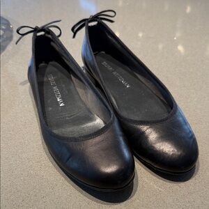 Stuart Weitzman Black Leather Flats